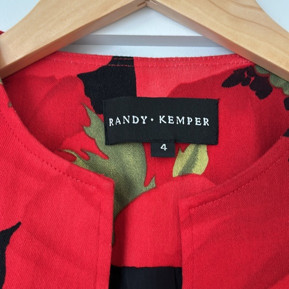 Blazer with poppy pattern - Picture 2 of 2